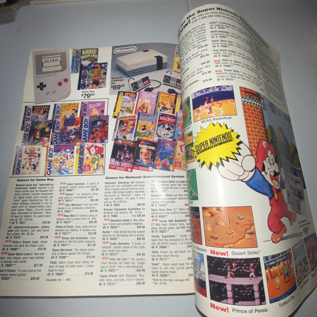1993 Sears Spring Summer Catalog super Nintendo, Sega, genesis