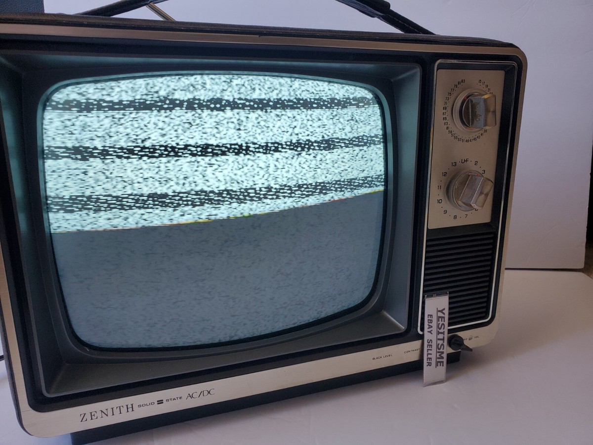 Vintage Zenith N125J 12 Inch Black and White TV AC/DC (Tested/See