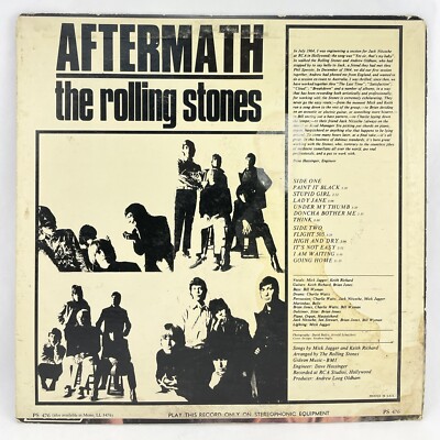 ROLLING STONES AFTERMATH 1966 LP EXC Vinyl London Record PS-476