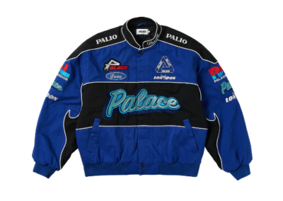 Palace Skateboards Fast Cotton Jacket Blue XL In Hand Racing