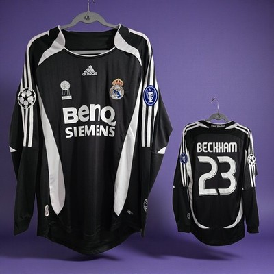 001 - R. Madrid 06/07 Away UEFA - Black - Beckham #23 - 2XL (Run