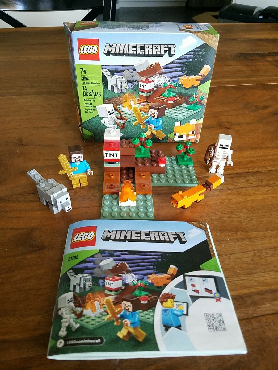 100% complete LEGO The Taiga Adventure Minecraft 21162 w