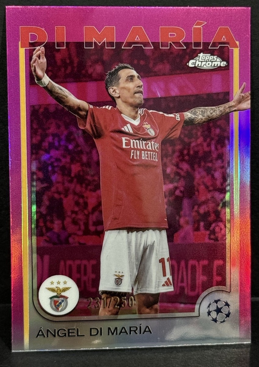 2024-25 Topps Chrome UCC Benfica Angel Di Maria Pink Refractor