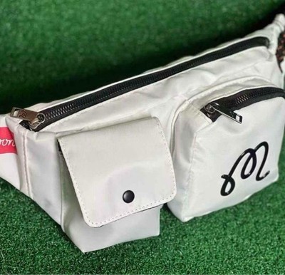 Malbon Golf Belted Waist Pouch Waist Bag With Shoulder New White