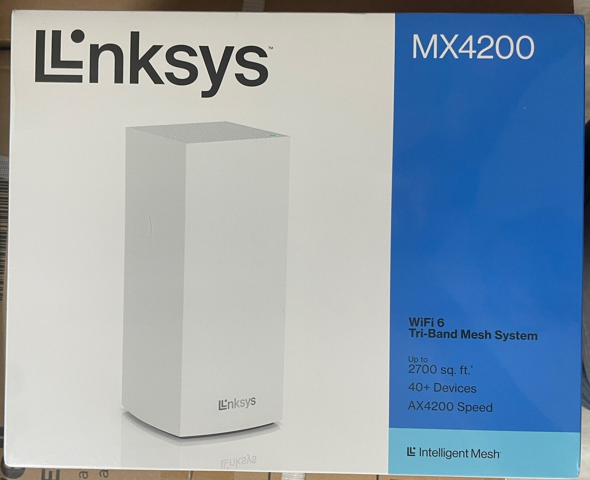 Linksys MX4200 AX4200 Tri-Band Mesh Wi-Fi 6 System. (Brand New