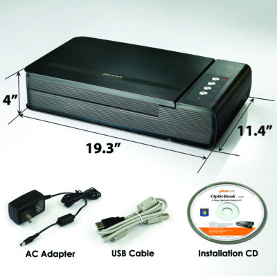 Plustek OpticBook 4800 Book Scanner, 3.6 sec per page with Shadow