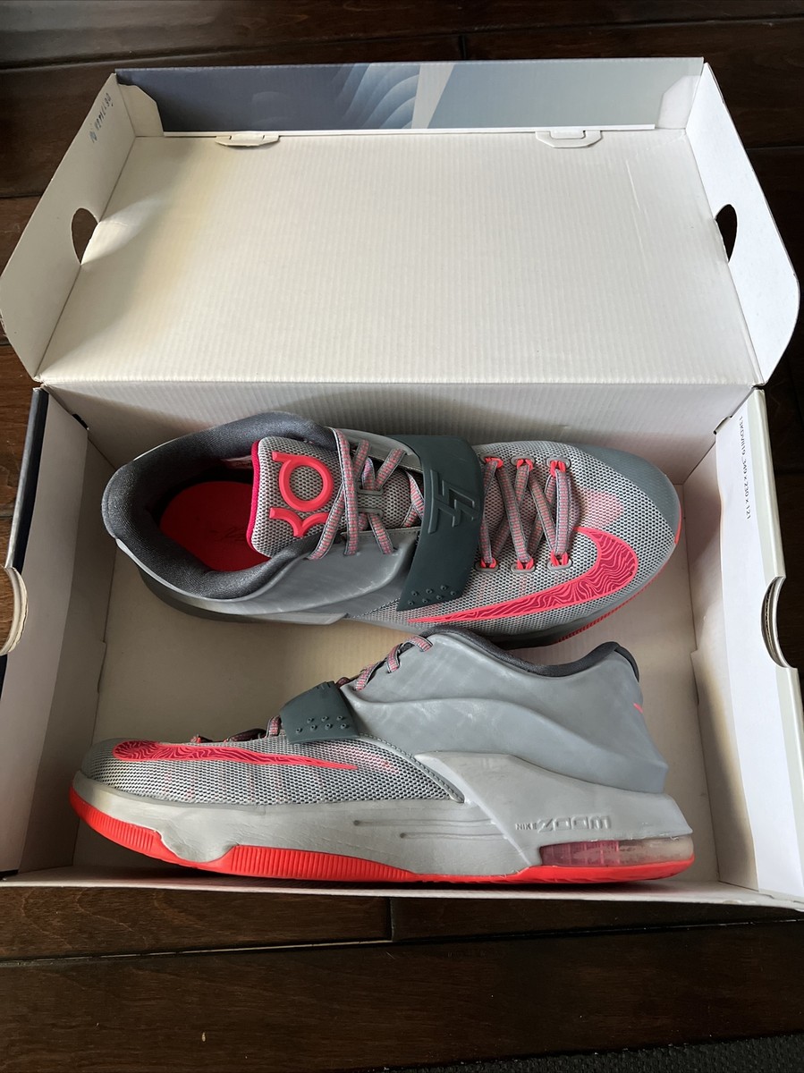 Size 10 - Nike KD 7 Sneaker Grey And Pink Excellent Condition | eBay