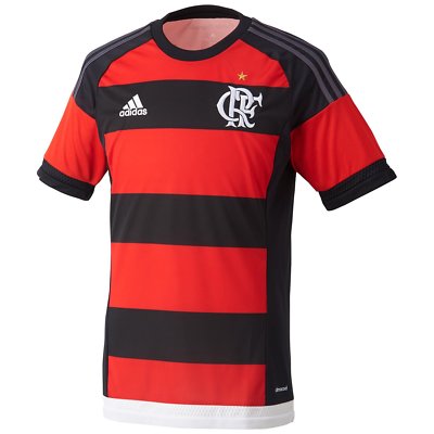 Men's Adidas CRF Flamengo Soccer Futbol Black/Red Jersey [B30679