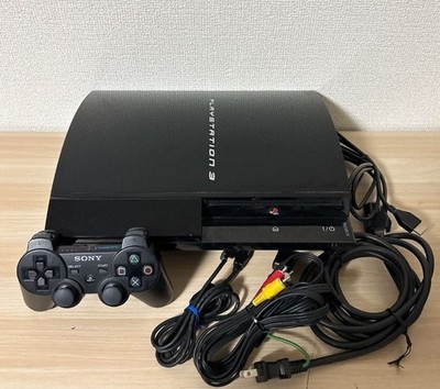 PS3 Clear Black CECHB 20GB PlayStation 3 Set Used Tested From