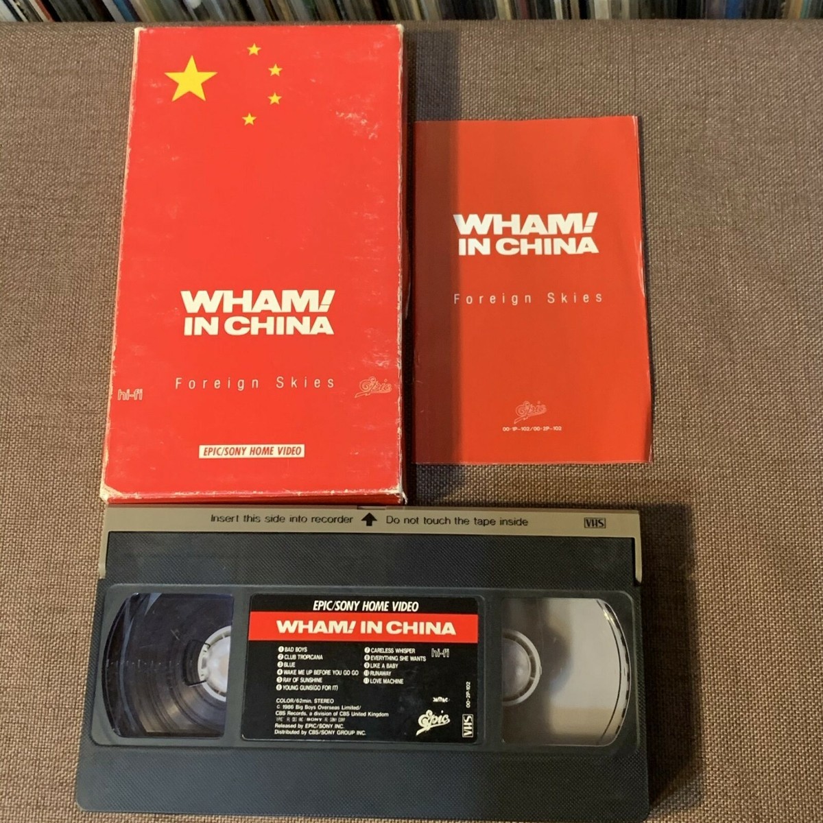 WHAM! In China - Foreign Skies JAPAN VHS VIDEO 00.2P-102 w/SLIP