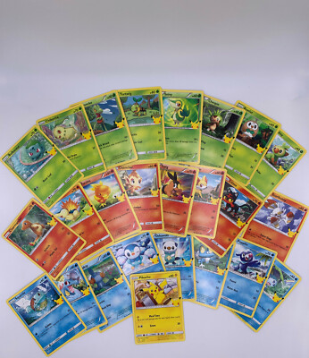 Full Set 25 POKEMON CARDS 2021 McDonald Happy Meal 25th Non Holo w