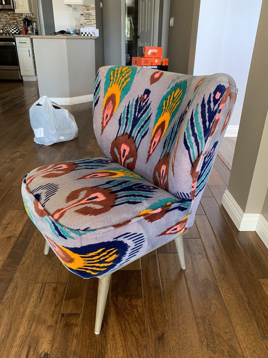 Anthropologie Chair MARIELLE UIKAT Peacock Multicolor | eBay