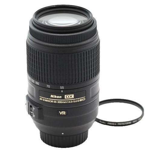 Nikon DX AF-S NIKKOR 55-300mm F/4.5-5.6 G ED VR Lens w/hood