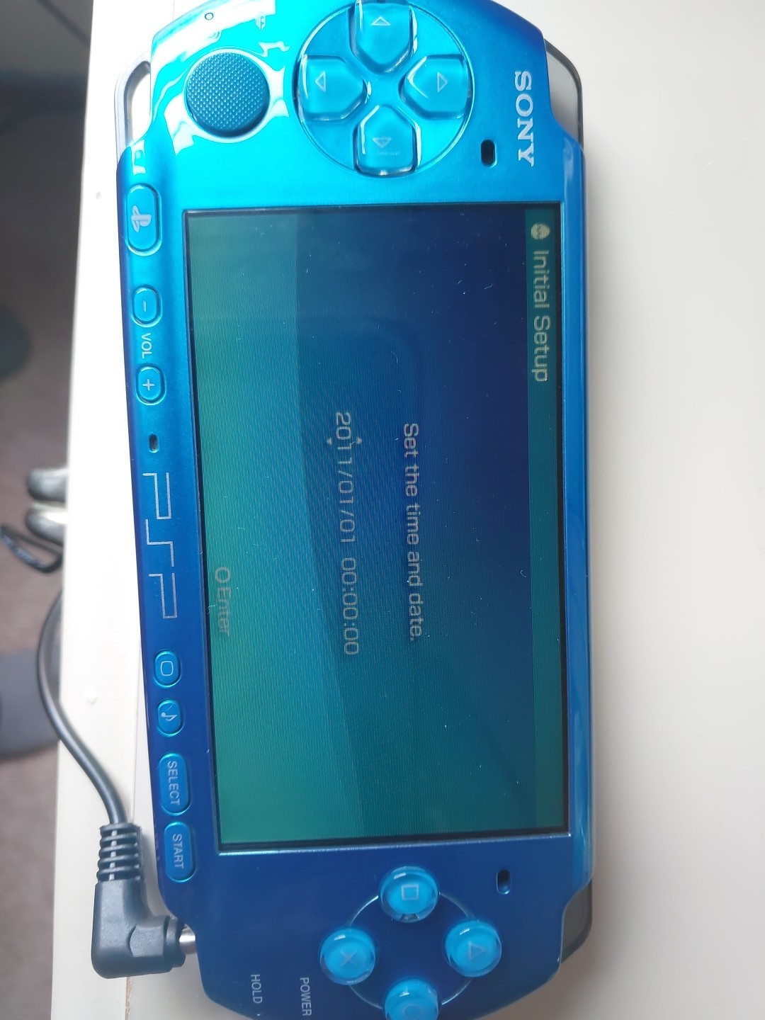 Sony PSP 3000 Vibrant Blue - Good Condition + Console + 4GB Memory