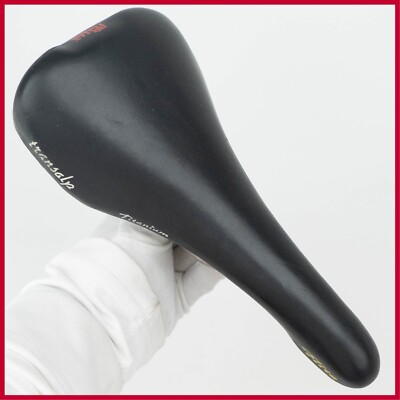 SELLE ITALIA FLITE TRANSALP TITANIUM BLACK 1995 VINTAGE SADDLE