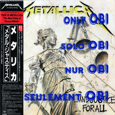 METALLICA And Justice for All Japan ( 25AP 5178-9 ) ***Only OBI