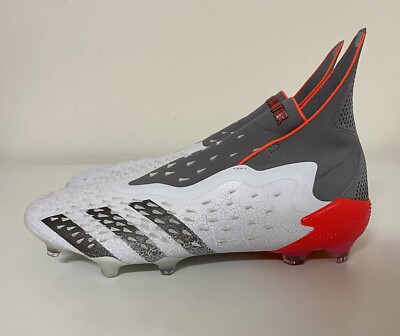 Adidas Predator Freak + FG Demonskin Mens Sz 11.5 White Grey