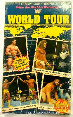 WWF World Tour (VHS, 1990) Big Box Coliseum Video NEW SEALED RARE