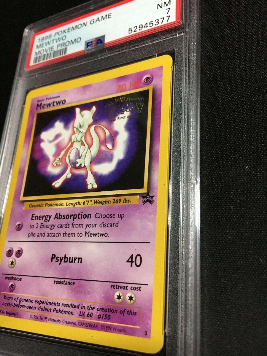 1999 Mewtwo Black Star WB Movie Promo Non Holo Pokemon Card #3 NM