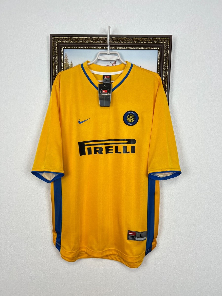 Inter Milan Third football shirt 1999 Soccer Nike Yellow Maglia
