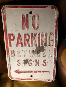 Vintage No Parking Sign | eBay