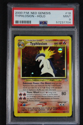 PSA 9 MINT 2000 POKEMON NEO GENESIS TYPHLOSION HOLO CARD 18/111 | eBay