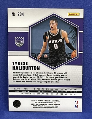 2020-21 Panini Mosaic Tyrese Haliburton Rookie Mosaic Prizm #204