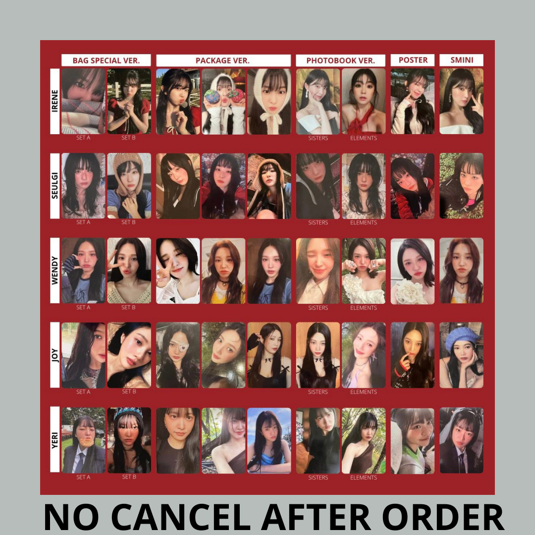 RED VELVET CHILL KILL PHOTOCARD BAG PACKAGE SMINI PHOTOBOOK POSTER