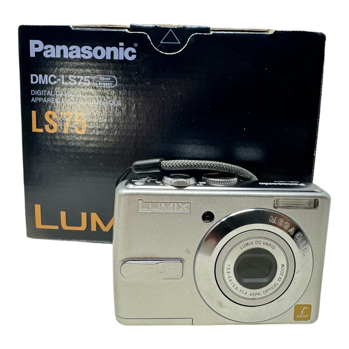 Panasonic Lumix DMC-LS75 7.2MP Silver Digital Camera With Mega