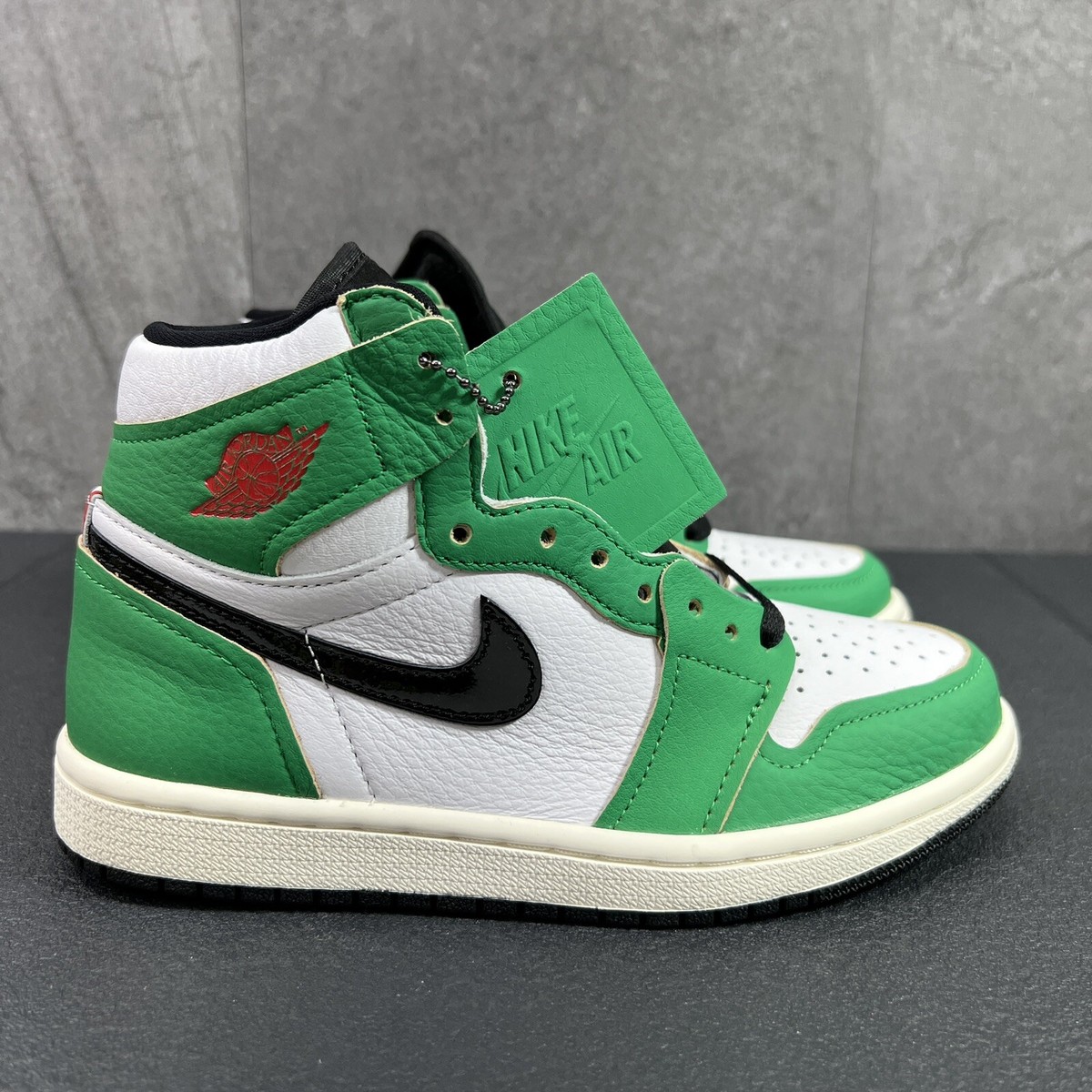 Air Jordan 1 Retro High OG Lucky Green Size 5.5 Womens White Green