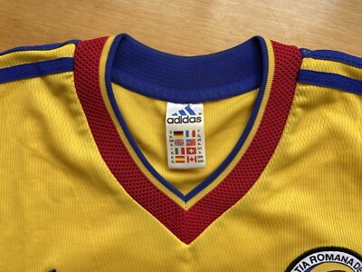 ROMANIA 1998 2000 HOME SHIRT JERSEY LONG SLEEVE ADIDAS sz XL MEN