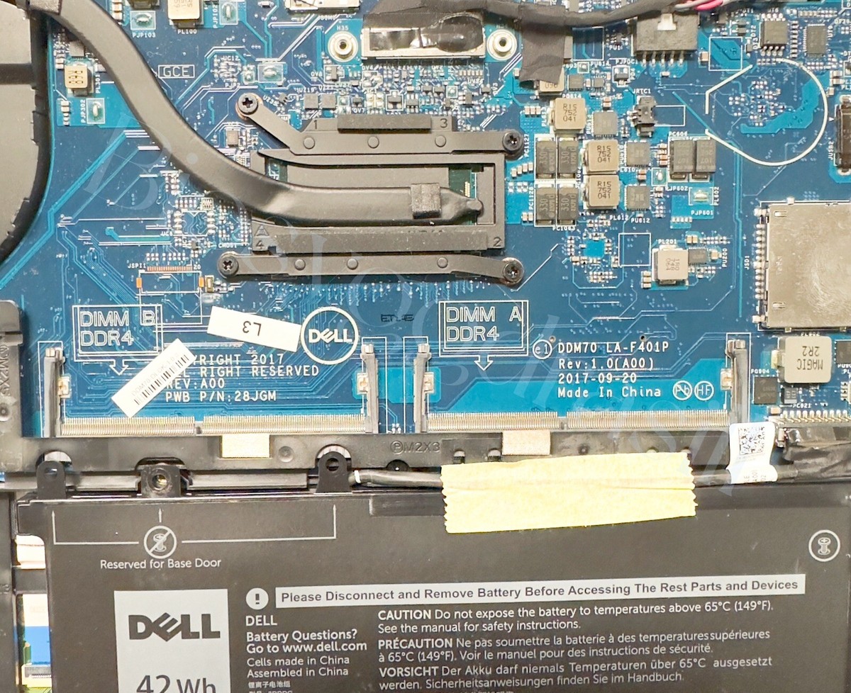 DELL LATITUDE 5590, 5490, 5290, ADMIN BIOS CHIP PASSWORD LA-F401P