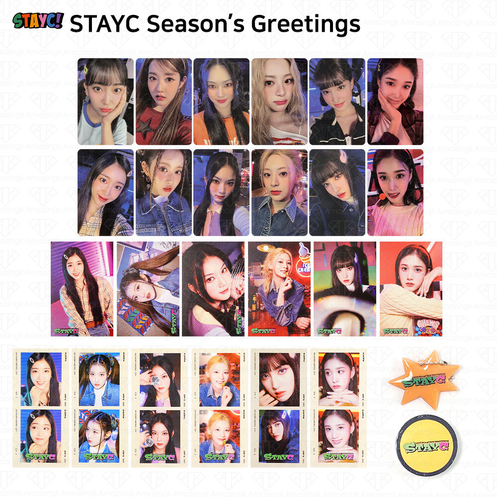 StayC 2023 Season's Greetings Photocard Postcard Keyring Maskig