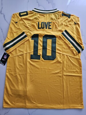 Jordan Love #10 Yellow Alternate Green Bay Packers Stitched Mens