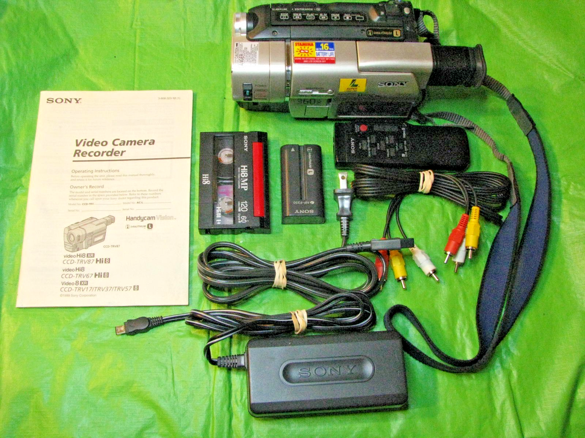 Sony CCD-TRV87 Hi8 Analog Camcorder - Record Transfer Play Video