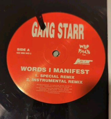 GANG STARR: WORDS I MANIFEST Vinyl Record Album 2-Disc LP WILD