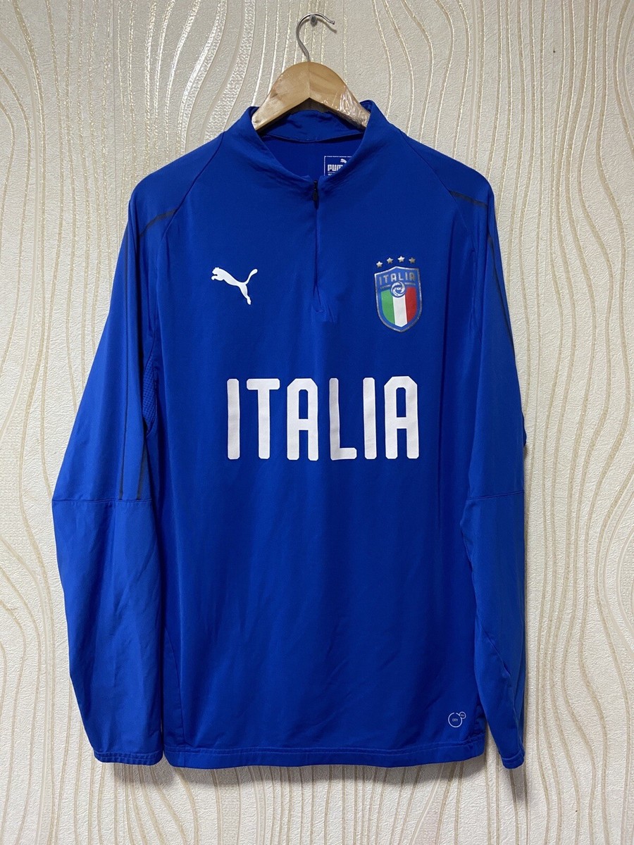 ITALY 2018 FOOTBALL SOCCER TRAINING TOP SWEATSHIRT 1/4 ZIP PUMA