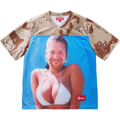 Supreme Aphex Twin Mesh Football Jersey Chocolate Chip Camo Size