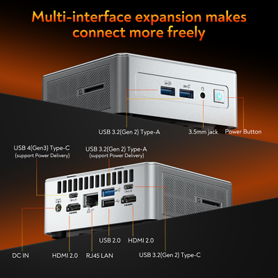 GEEKOM AE8 Mini PC, AMD Ryzen 9 8945HS, 32GB DDR5 RAM, 1TB SSD
