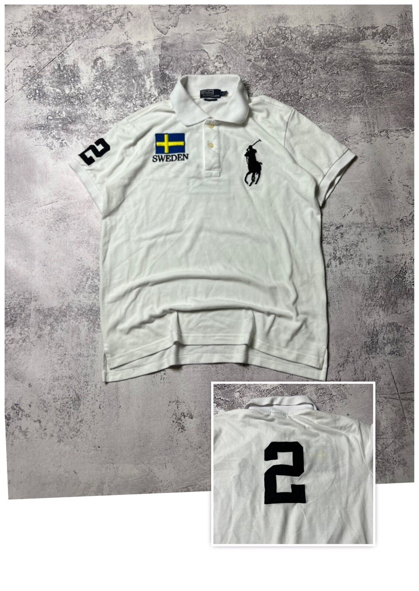 Vintage 90s Polo Ralph Lauren Sweden #2 Rugby Polo Shirt Mens
