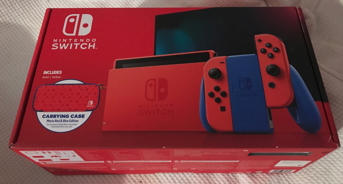 Nintendo Switch HAC-001(-01) Mario Red & Blue Edition - 32GB for