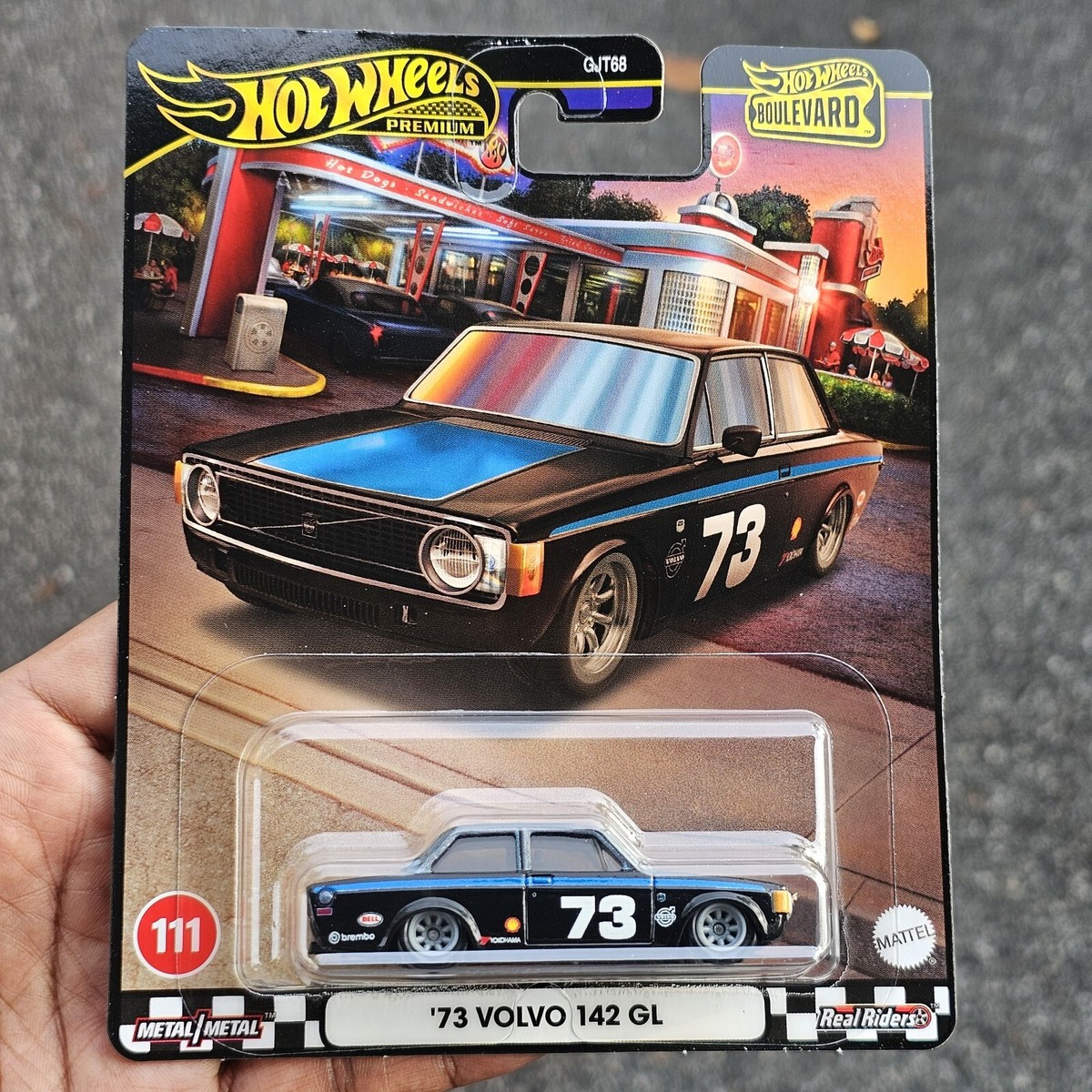 2024 HOT WHEELS PREMIUM '73 VOLVO 142 GL BOULEVARD #111 BLACK