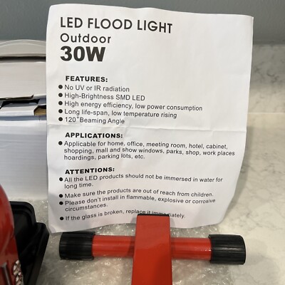 Supreme Cordless Floodlight Lamp Red FW16 New W/tags Box Ships Now