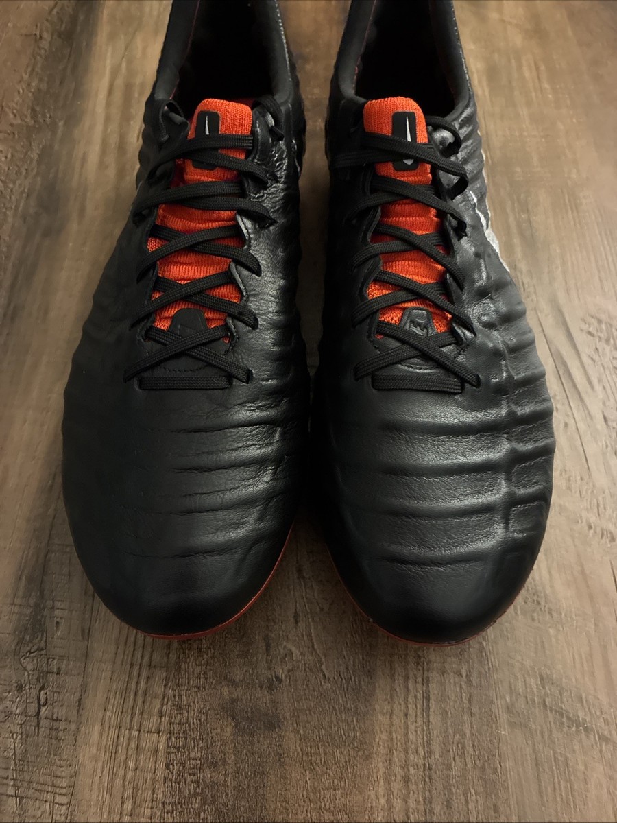 Nike Tiempo Legend 7 Elite FG Soccer Cleats Black Red Size 11.5