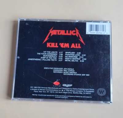 Metallica Kill 'Em All CD 1995 Remastered E/M Ventures 9 60766-2