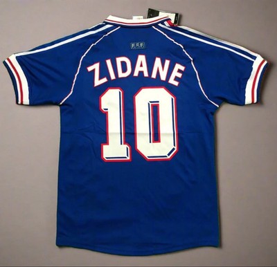 Zinedine Zidane #10 - France 1998 World Cup Final Retro Soccer
