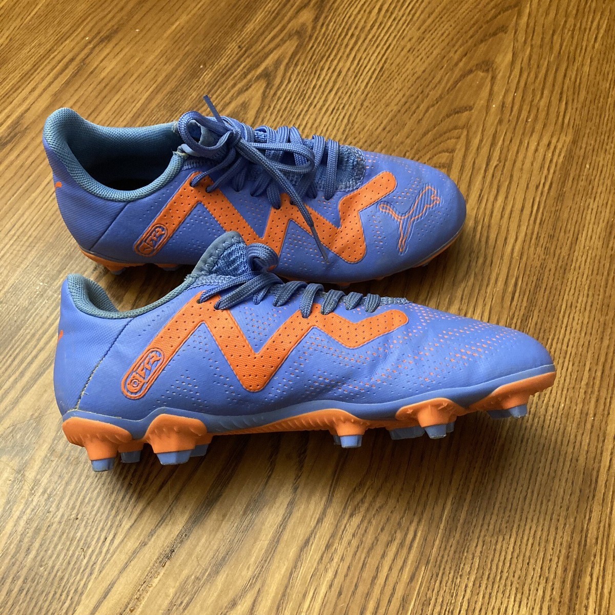 Puma Future Play FG/AG Jr 107199-01 Blue/Orange Soccer Cleats Size