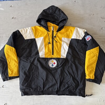 Vintage 90s Starter NFL Pittsburgh Steelers Pullover 1/2 Zip