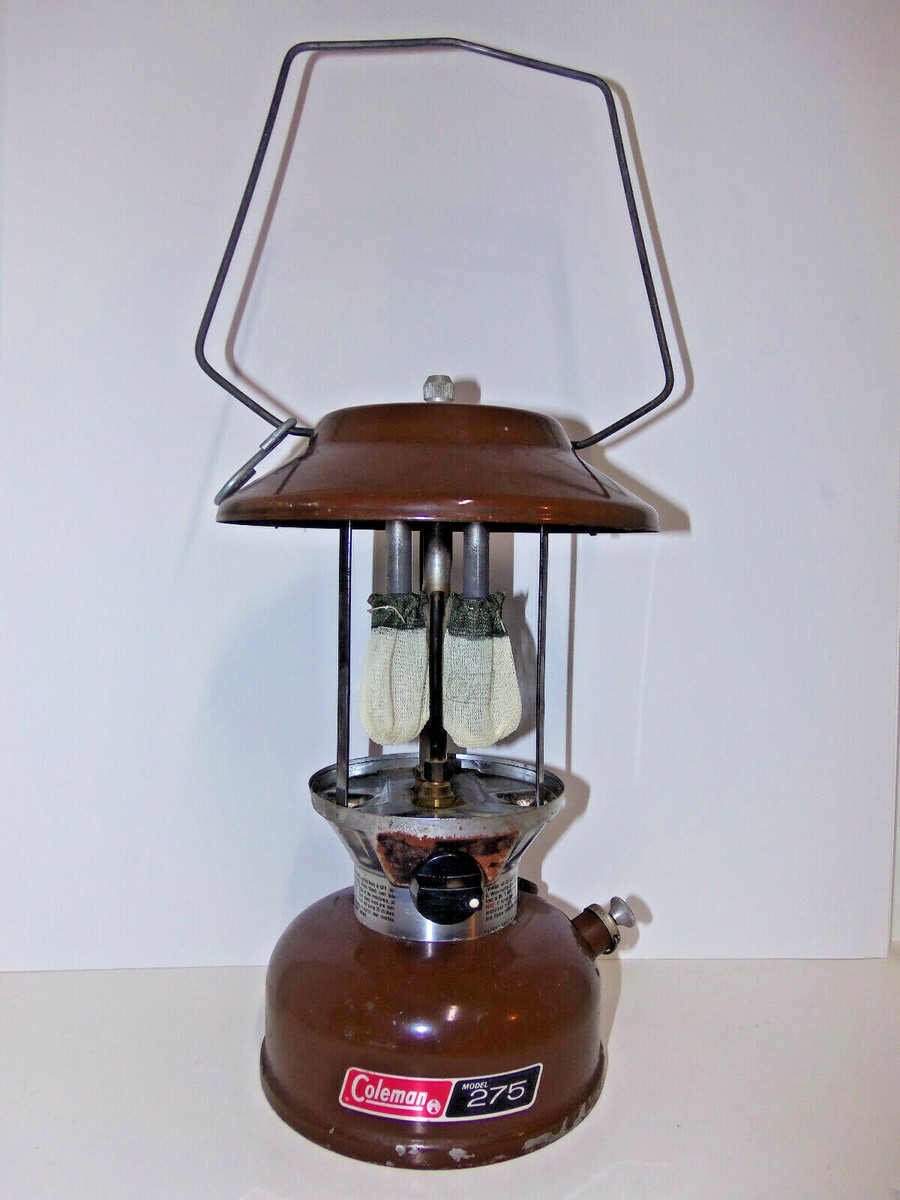 Vintage Working Brown Coleman 1978 Lantern Model 275 Double Mantle