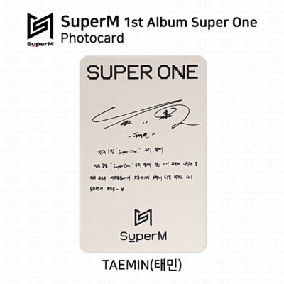 SuperM 1st Album Super One Photocard Baekhyun Taeyong Mark Lucas